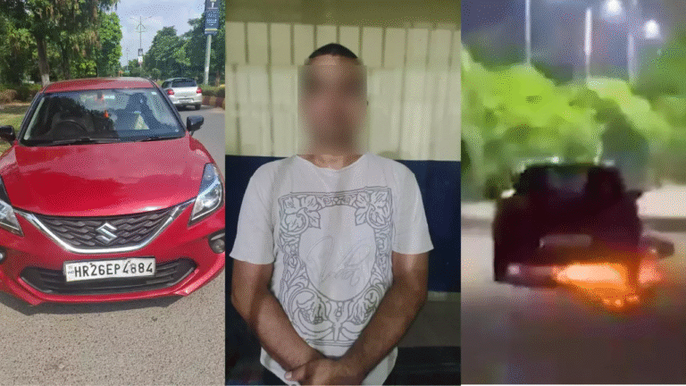 Drunk car driver dragged the bike for 1 kilometer