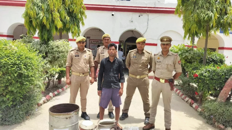 Illegal raw liquor factory caught in Guldiya forest