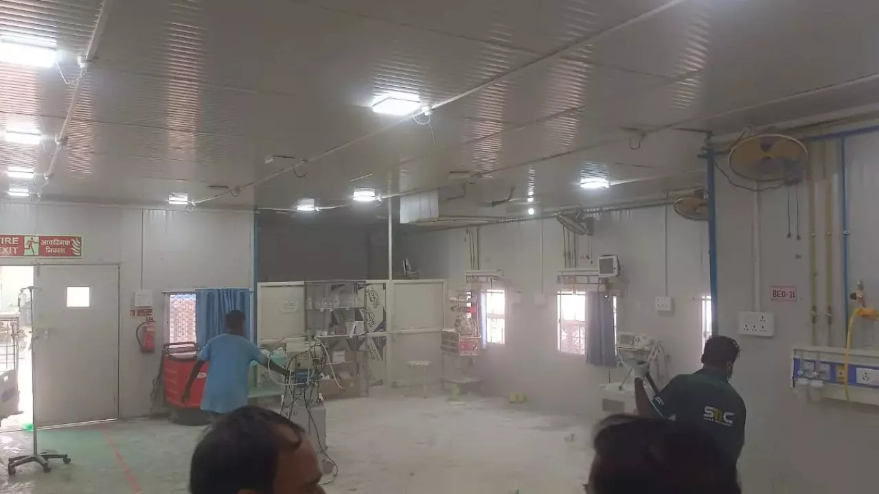 Fire broke out in LLR hospital due to short circuit