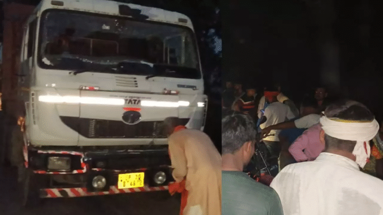 A high speed dumper crushed two youths riding a bike