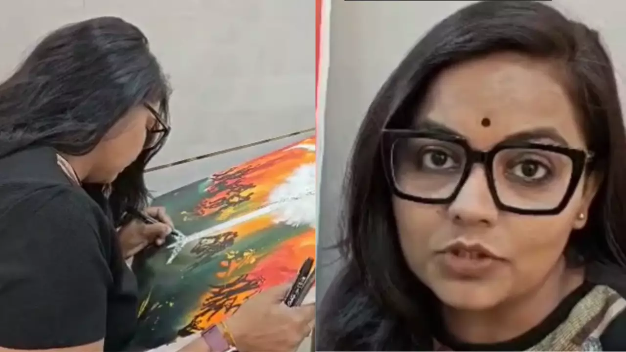 Aligarh's artist Dr. Laxmi Gautam made a special painting