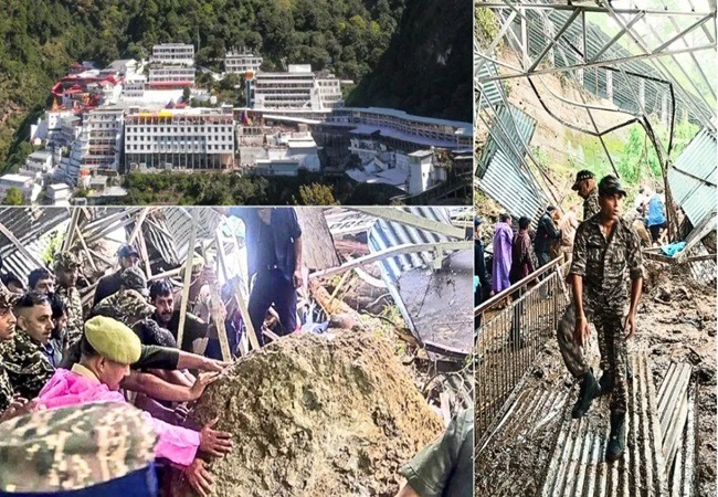 वैष्णो देवी के पास लैंडस्लाइड में 41 की मौत, 35 घर और 6 दुकानें तबाह,