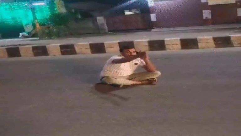 Drunk traffic cop creates ruckus on road, video goes viral